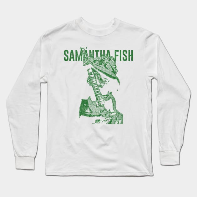 samantha Fish #2 // green solid style Long Sleeve T-Shirt by Loreatees